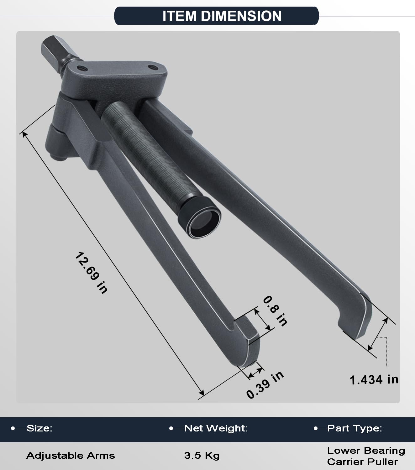 Camoo puller has a corrosion-resistant black coating