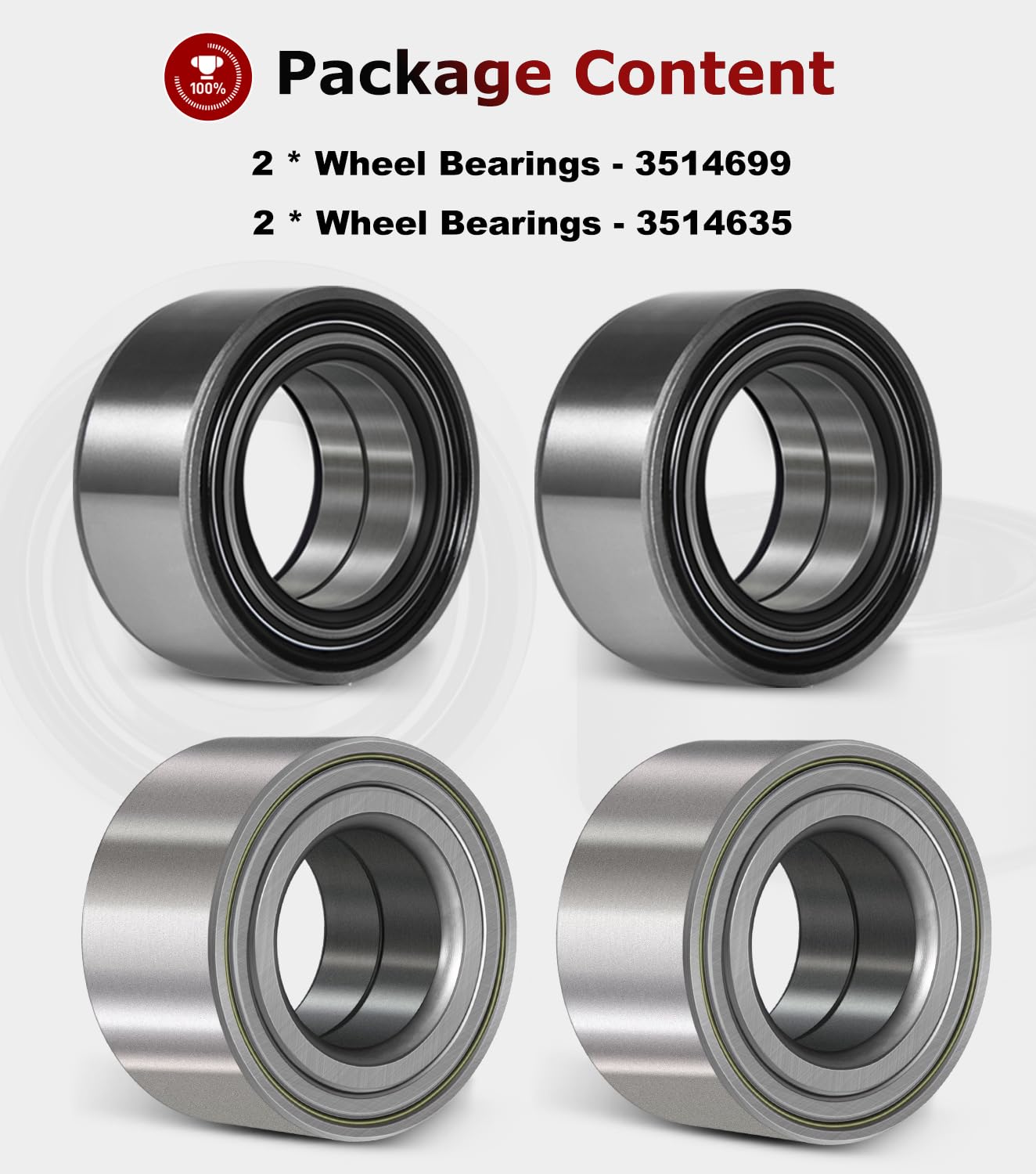 Camoo Polaris Ranger front bearing close-up showing seal design for durability.