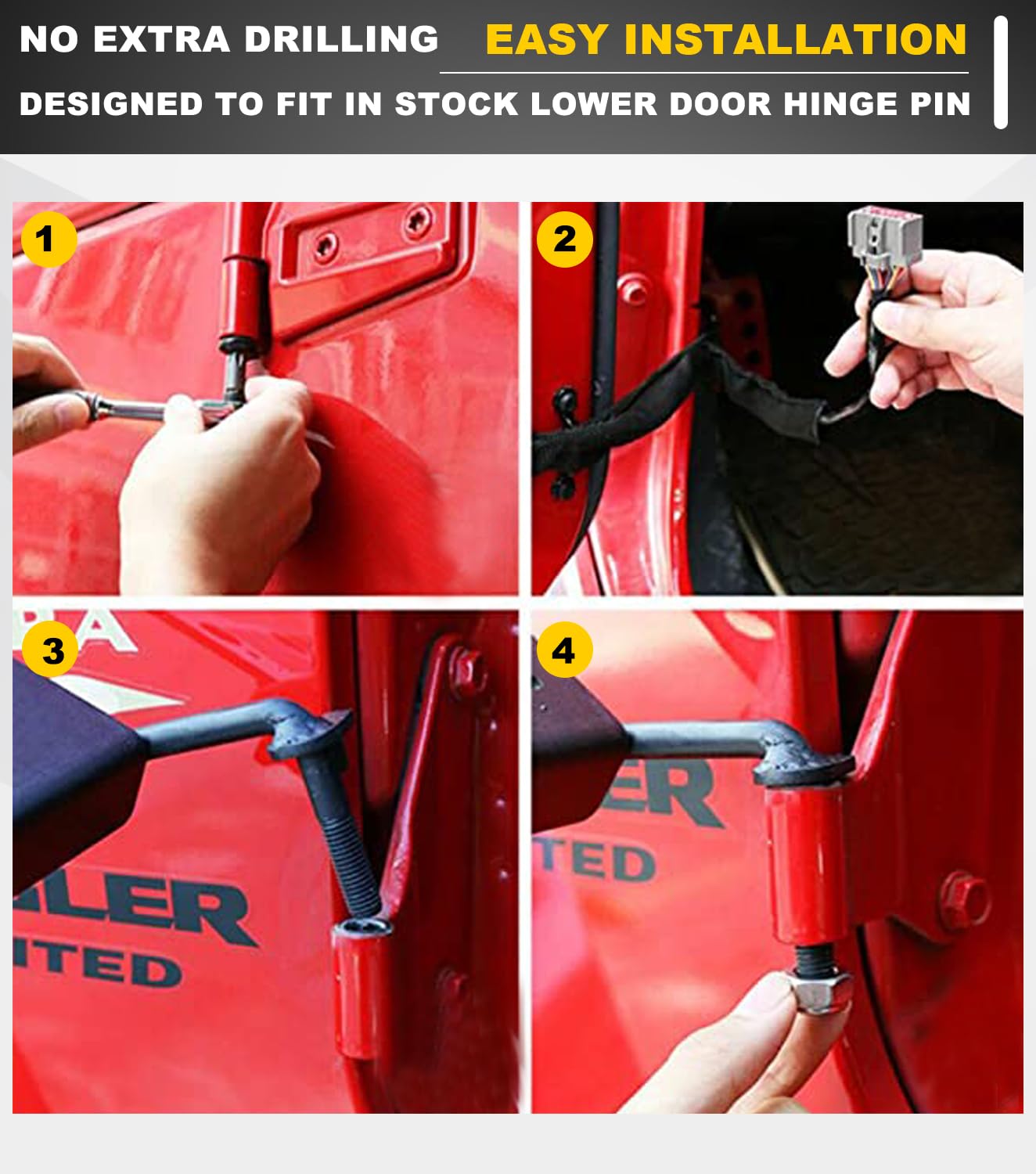 Camoo Wrangler foot pegs showing anti-skid surface for muddy or wet conditions