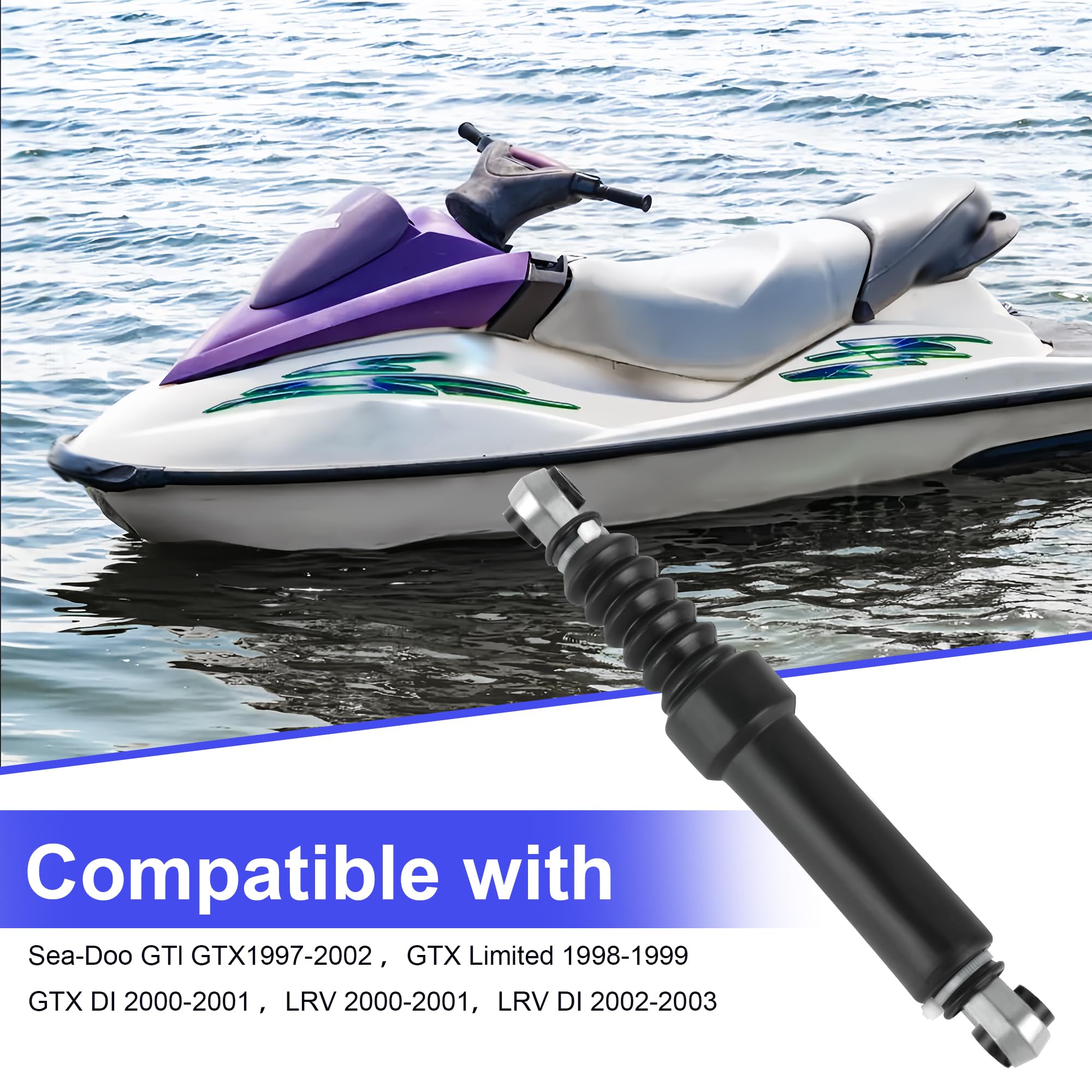 Camotokiit compatibility with GTX GTS GTI LRV models for Sea Doo hood shocks.
