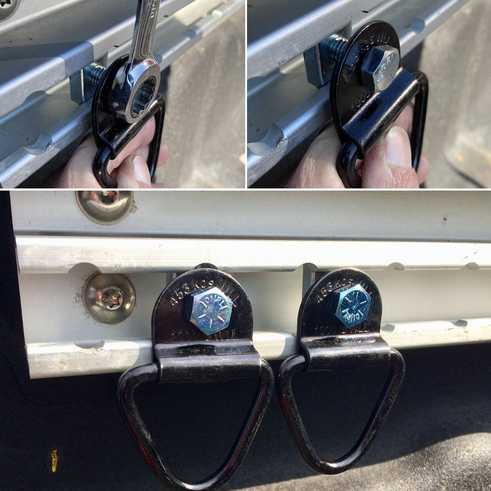 Camotokiit truck bed rail mount kit assembly demonstrates easy installation.