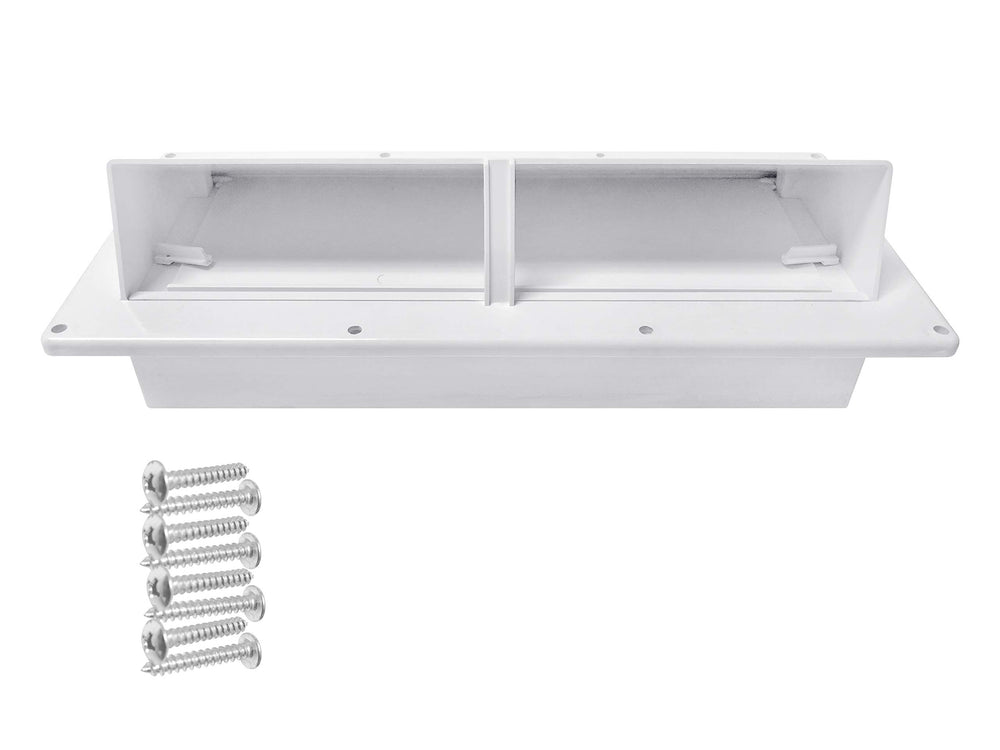 Camp'N RV Exhaust Vent Cover side view highlights slim profile and sleek aesthetics on an RV.