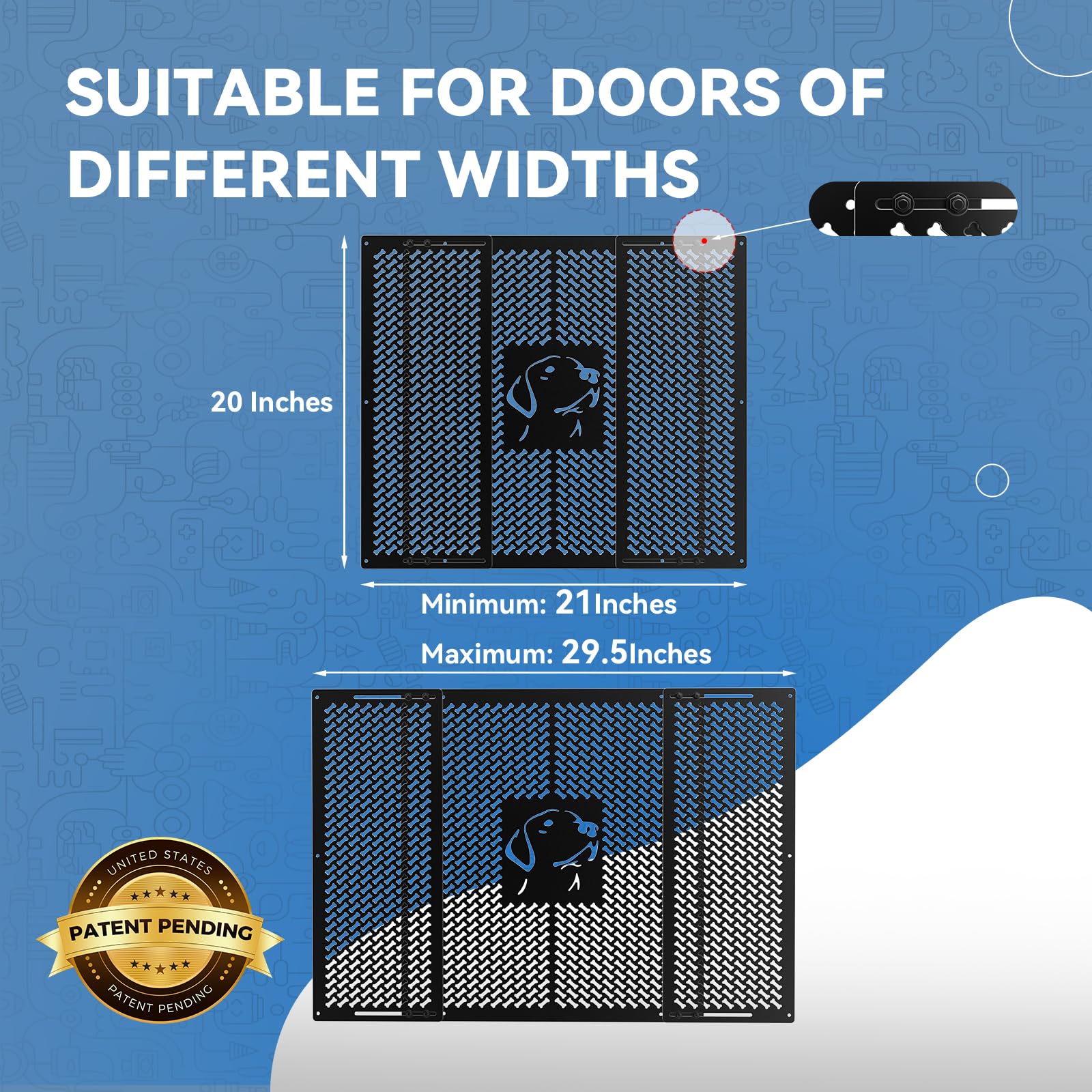 CAMPER MATTERS aluminium alloy RV door grille offers durable protection against wear and weather.