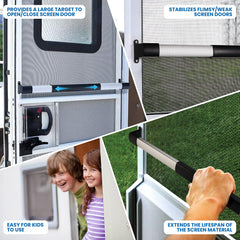 CampN RV screen door push bar with hardware included enabling quick installation