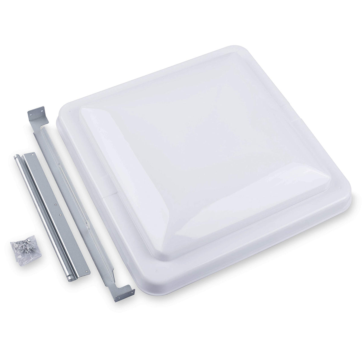 Camp'N vent cover front view in white 14x14 ready for replacement
