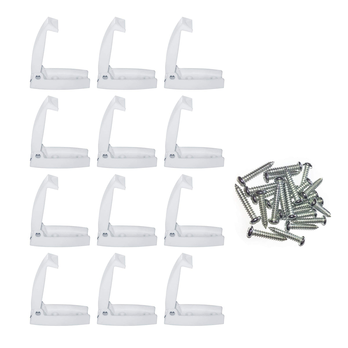 Camp'N White RV storage door latch 12-pack securing outdoor compartments and simplifying access.