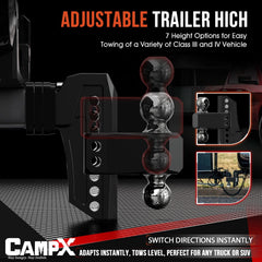 CAMPX 2in hitch ball ready for standard towing tasks