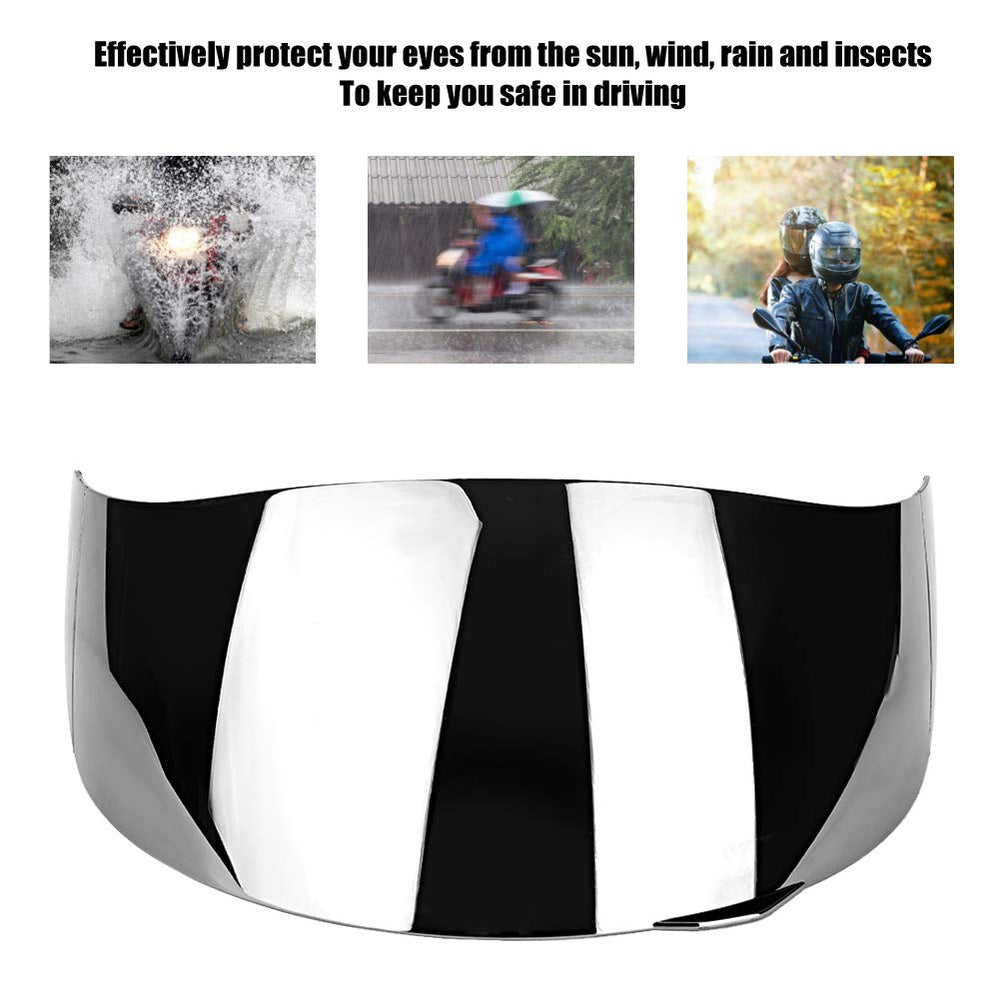 Camrusic silver mirror visor for AGV K5-S supports safer night rides