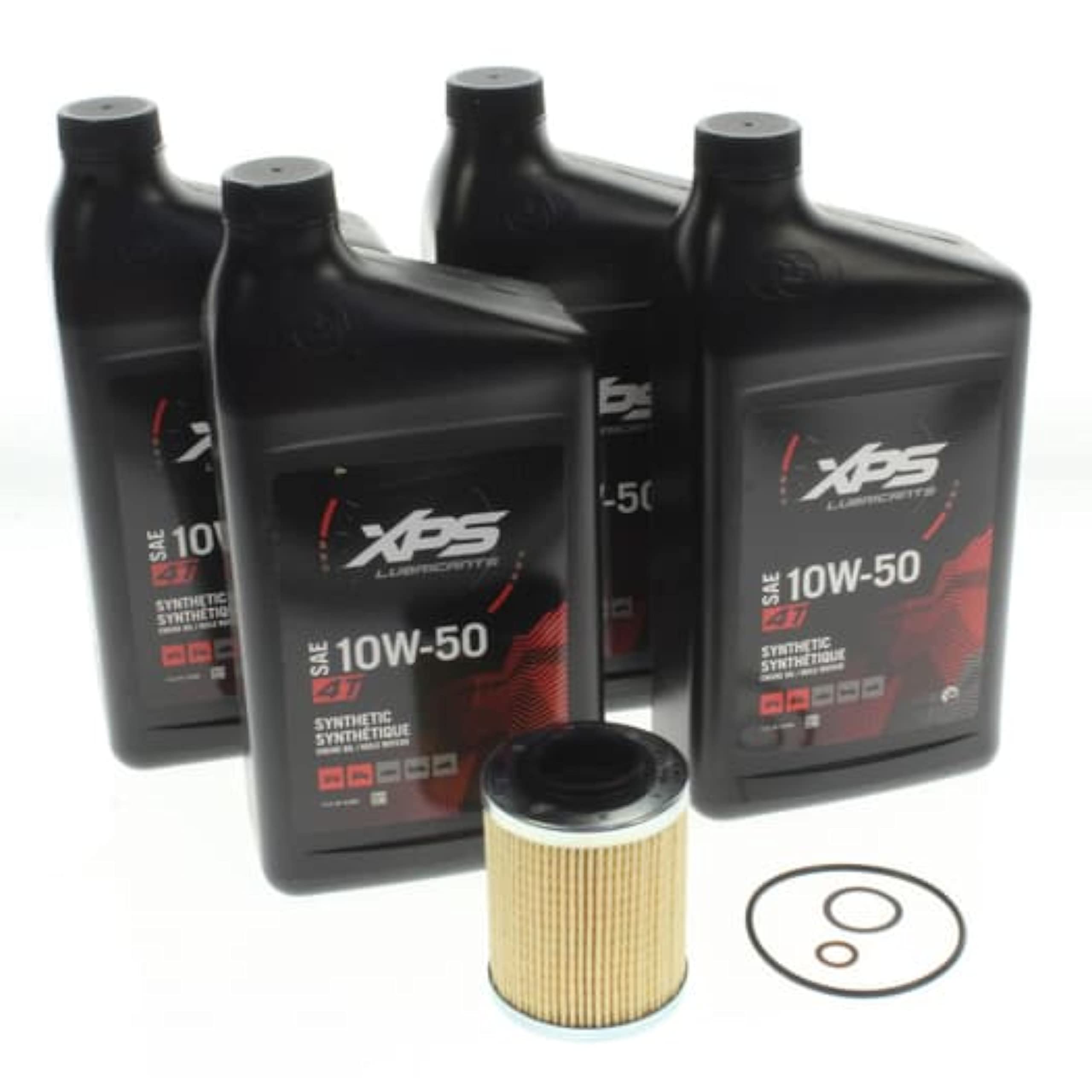 Can-Am OEM kit bottle pour shows ready-to-use synthetic oil.