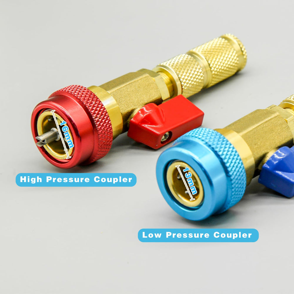 CANIPHA low pressure connector for precise valve core replacement
