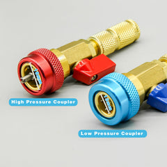 CANIPHA low pressure connector for precise valve core replacement