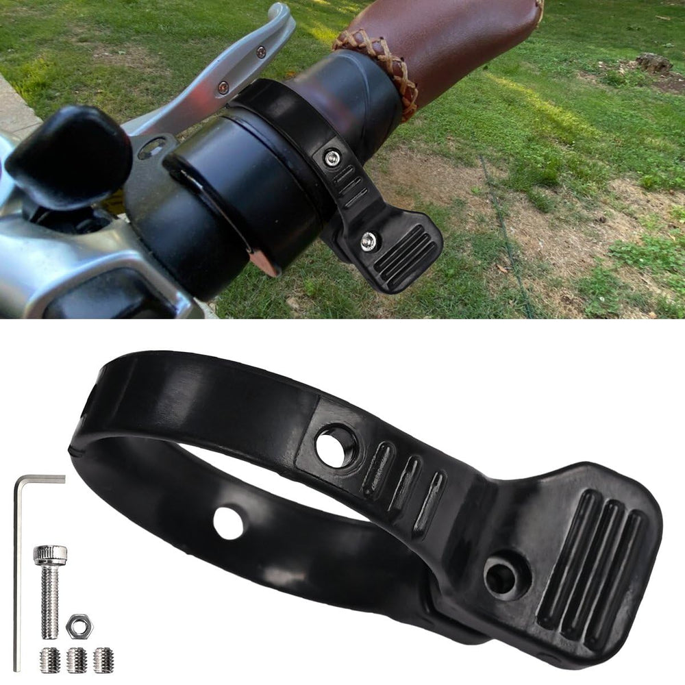 Canitu thumb throttle adapter on main assembly for easy e-bike conversion.