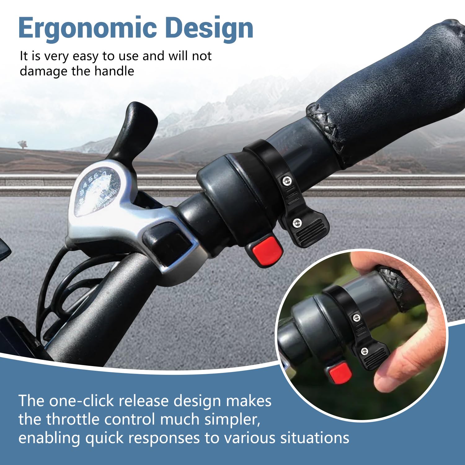 Canitu thumb throttle adapter stainless steel screw close-up.