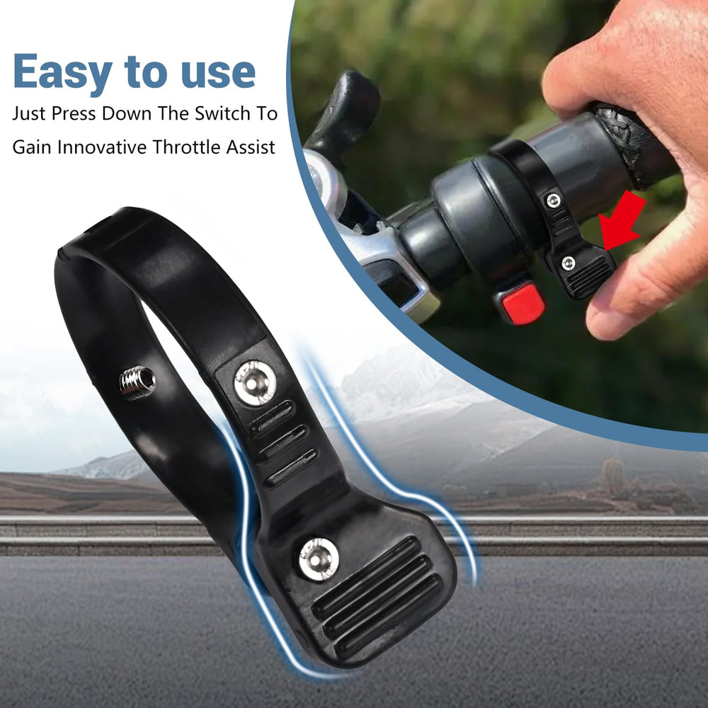 Canitu thumb throttle adapter wrist-relief during long rides.