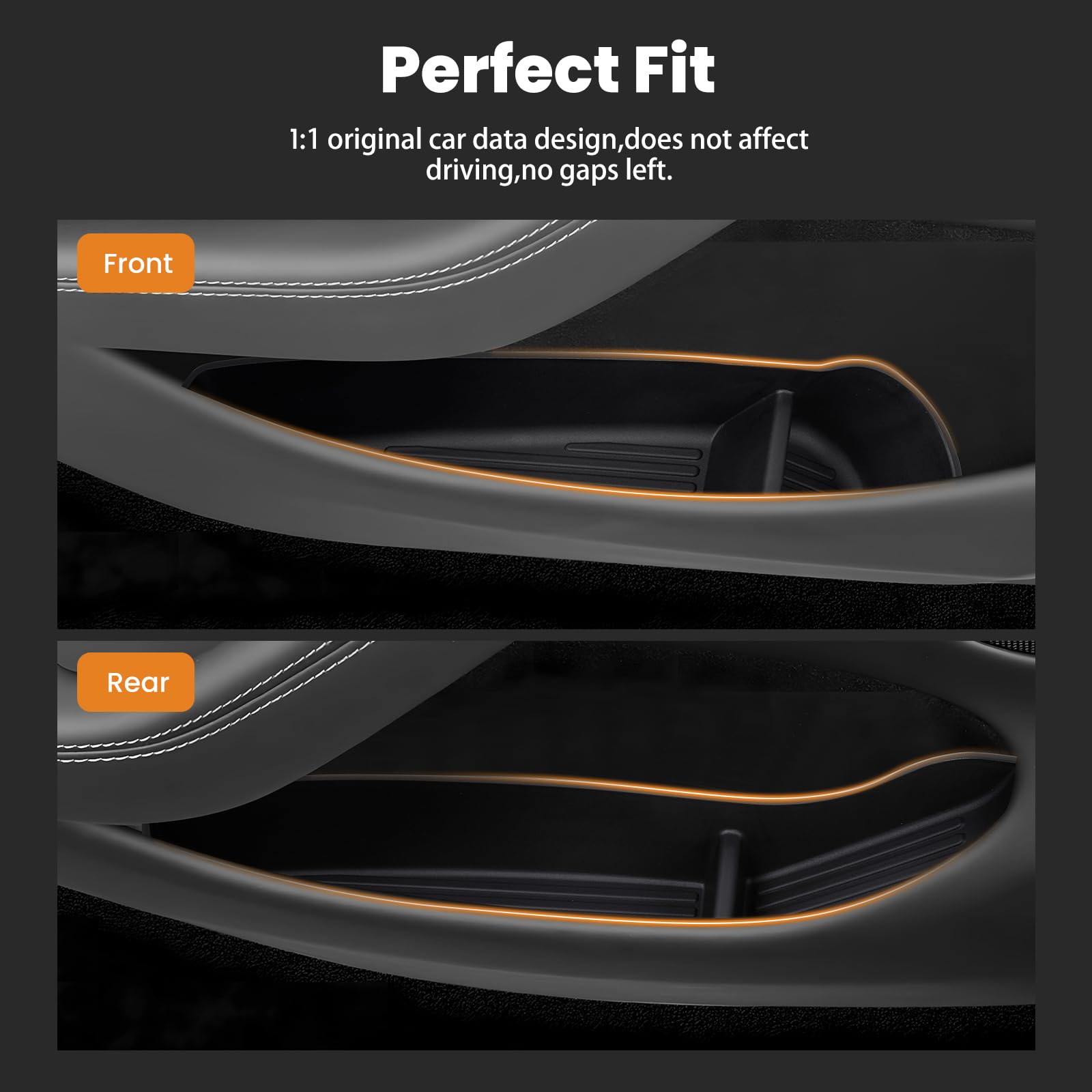 Canvcle door insert tray fitment for Model Y Juniper stays in place.