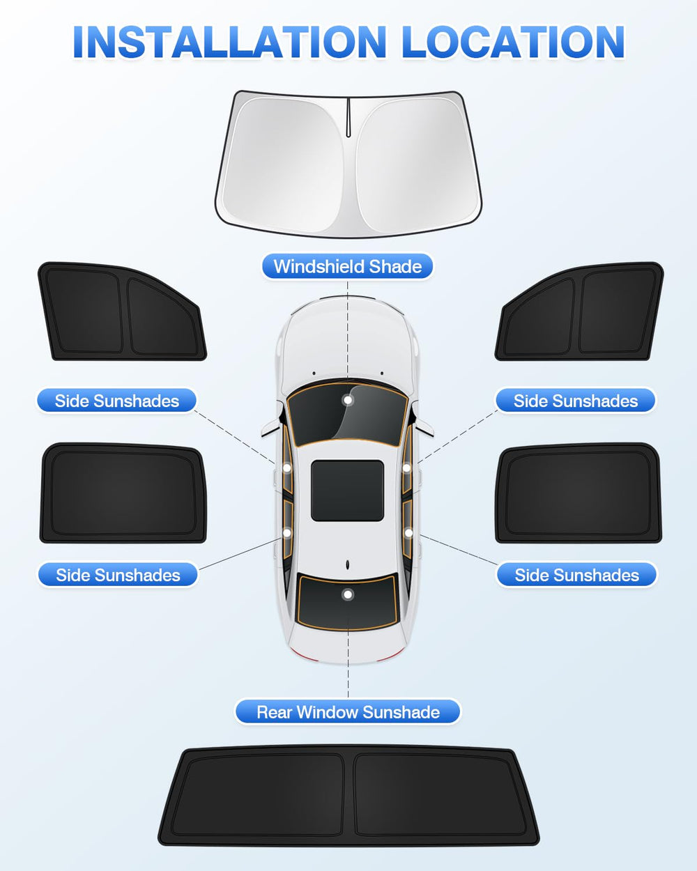 Canvcle Dodge Ram 1500 sunshade kit shows easy two-minute install