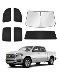 Canvcle Dodge Ram 1500 front windshield sunshade blocks UV rays and cools cabin