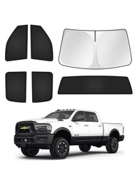 Canvcle sunshade covers the windshield, reducing heat and glare.