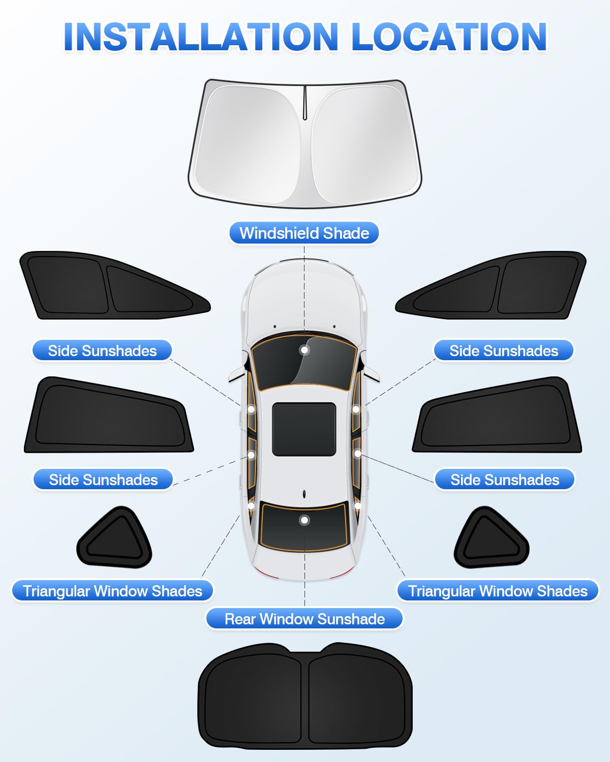 Canvcle sunshades for Subaru Crosstrek easy install demonstrate quick setup.