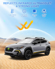 Canvcle sunshades for Subaru Crosstrek front side windows provide UV protection and comfort.