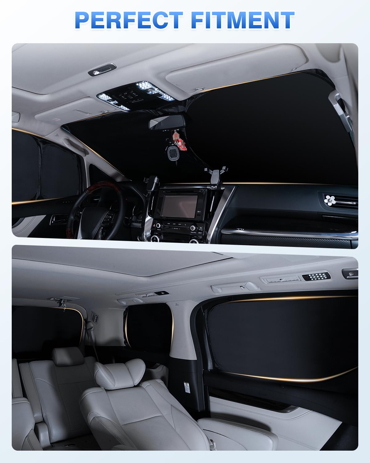Canvcle sunshades for Subaru Crosstrek storage bag included for compact keeping.