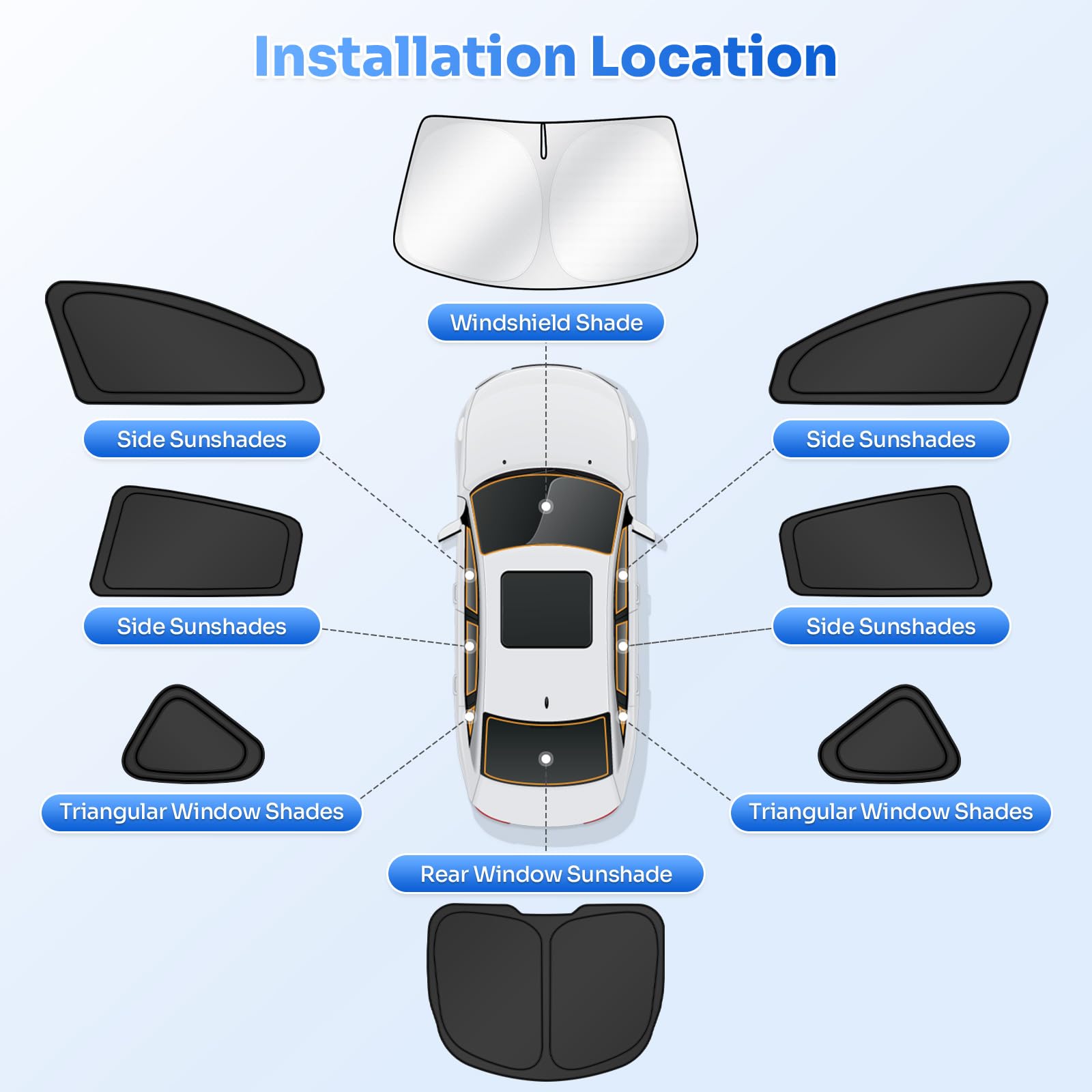 Canvcle Tesla Model Y privacy shade aids sleeping during breaks or camping