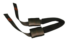 Canyon Dancer 37505 Black Original Bar-Harness front view protects motorcycle bodywork during transport.