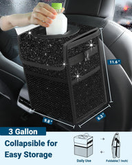 Capolo car trash can with PVC support stays upright on the road.
