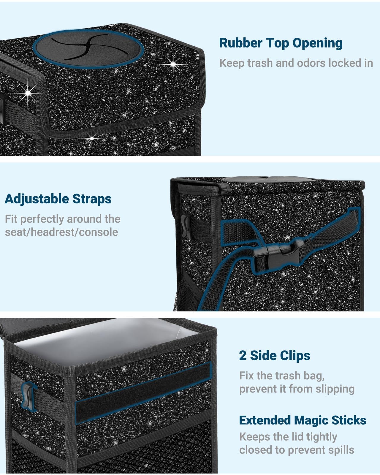 Capolo leakproof inner lining guards against spills and cleans easily after use