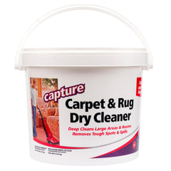 Capture Carpet Cleaner powder in an 8 lb pail ready for deep dry cleaning on rugs
