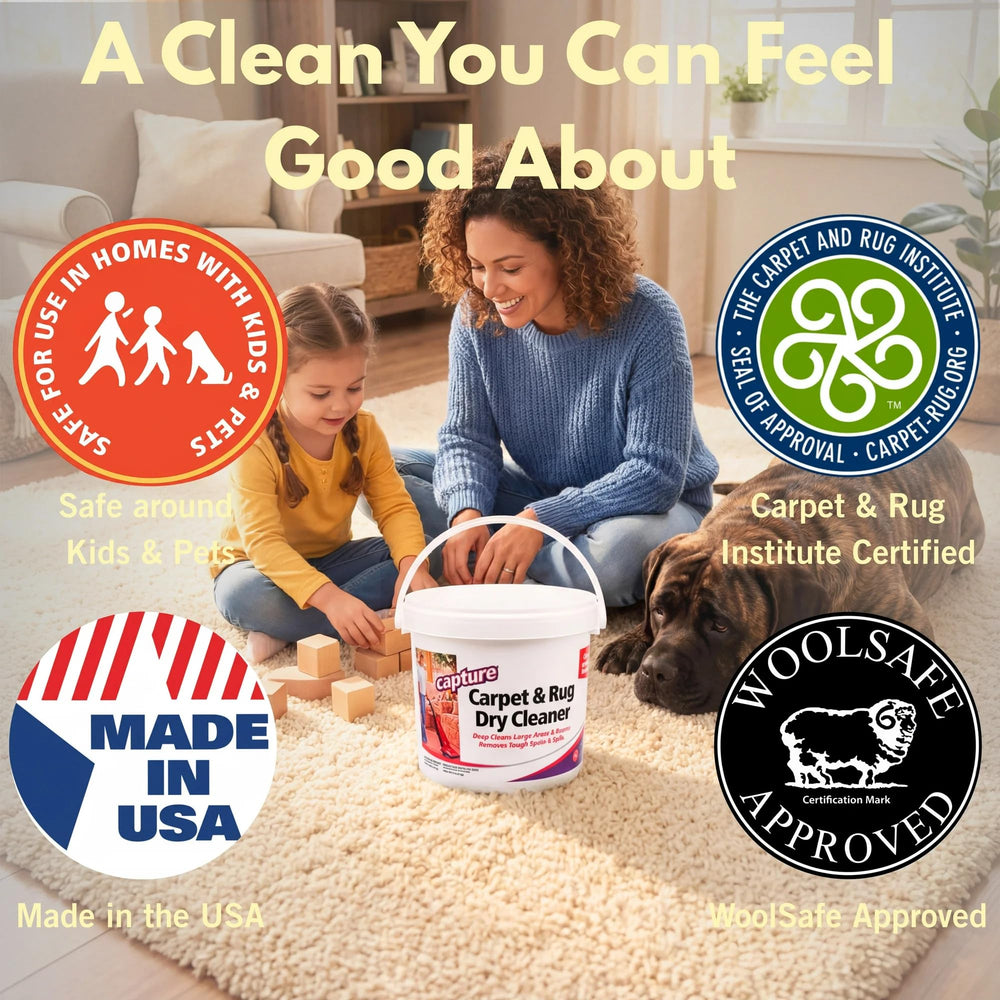 Vacuuming removes dry cleaner residue and reveals a fresher carpet surface