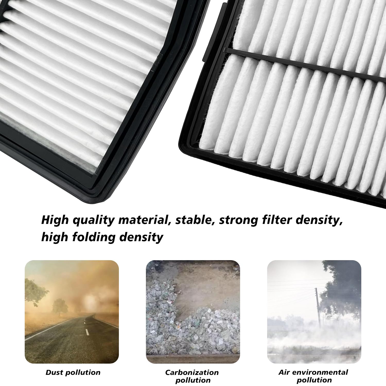 Capume cabin air filter for Sonata Hybrid improves cabin freshness and pollen filtration.