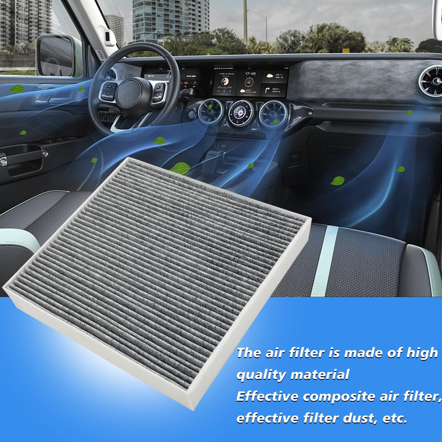 Capume engine air filter for Sonata Hybrid enhances intake cleanliness and engine efficiency.