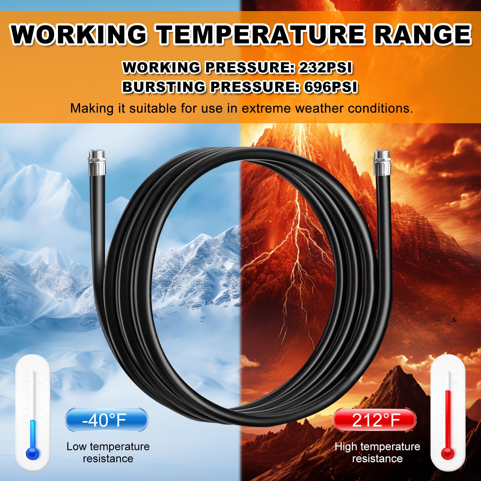 caqeg 1 inch NPT fuel hose compatible with biodiesel blends.