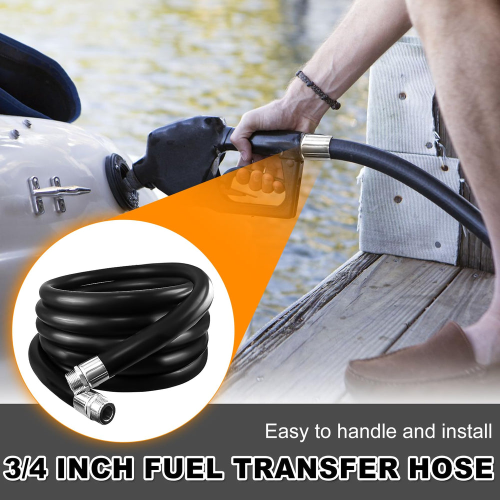 Caqeg 20ft pump tank hose for diesel, ready for quick fueling tasks.
