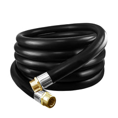 Caqeg 3-4 inch NPT fuel transfer hose coiled for storage, durable and ready for quick setup.
