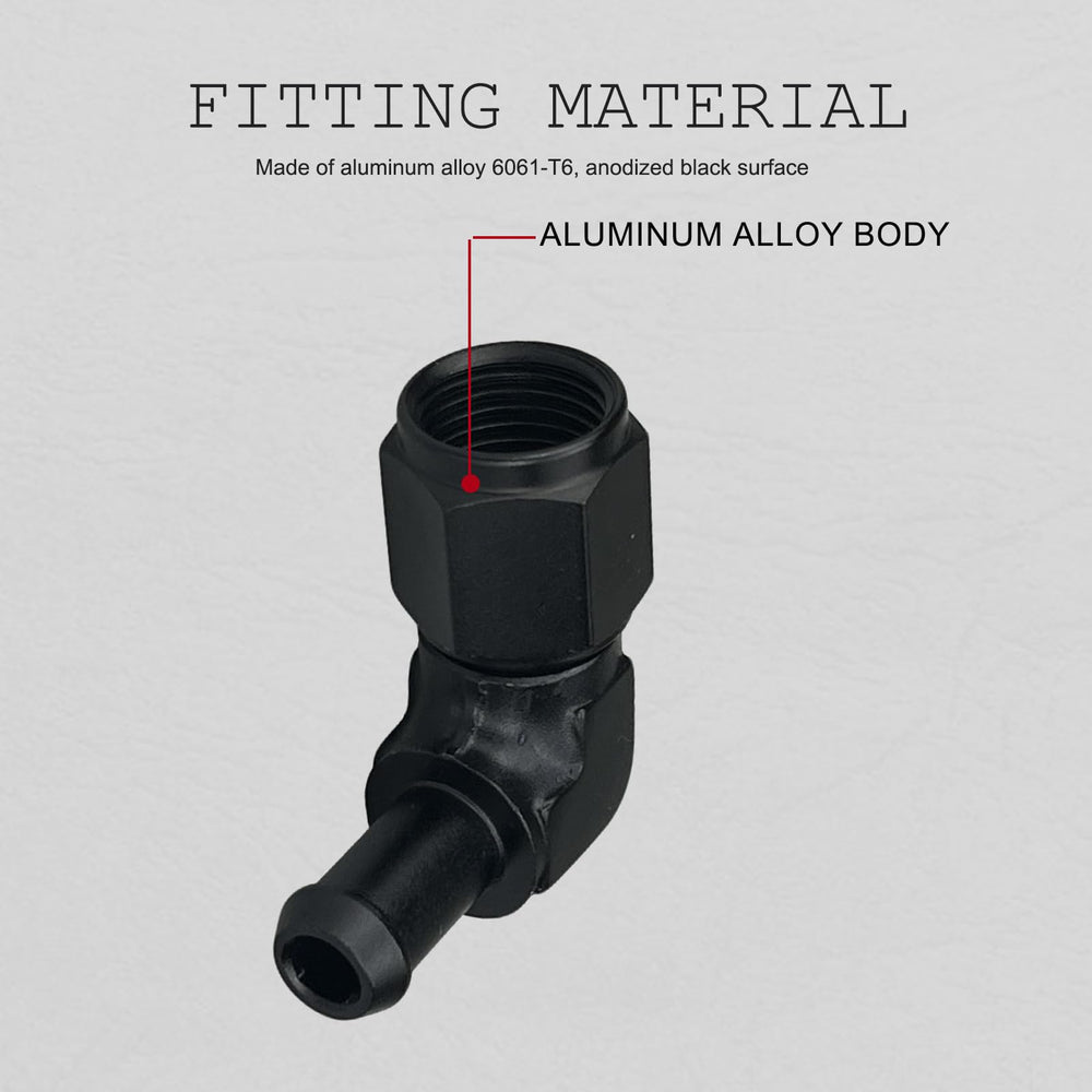 caqeg black anodized hose fitting combines durability with aesthetics