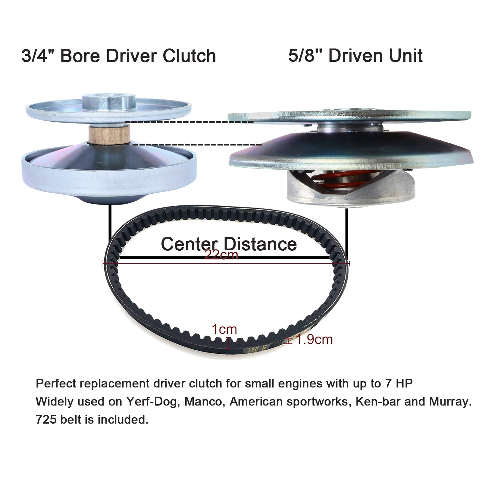 CAQEG driven pulley 6-inch diameter demonstrates clear belt path and durable construction.