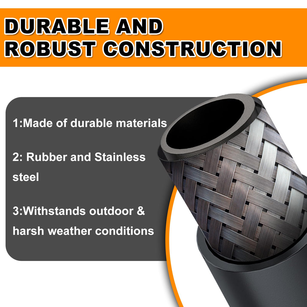 Caqeg durable outdoor fuel hose demonstrates rugged construction for farm environments.