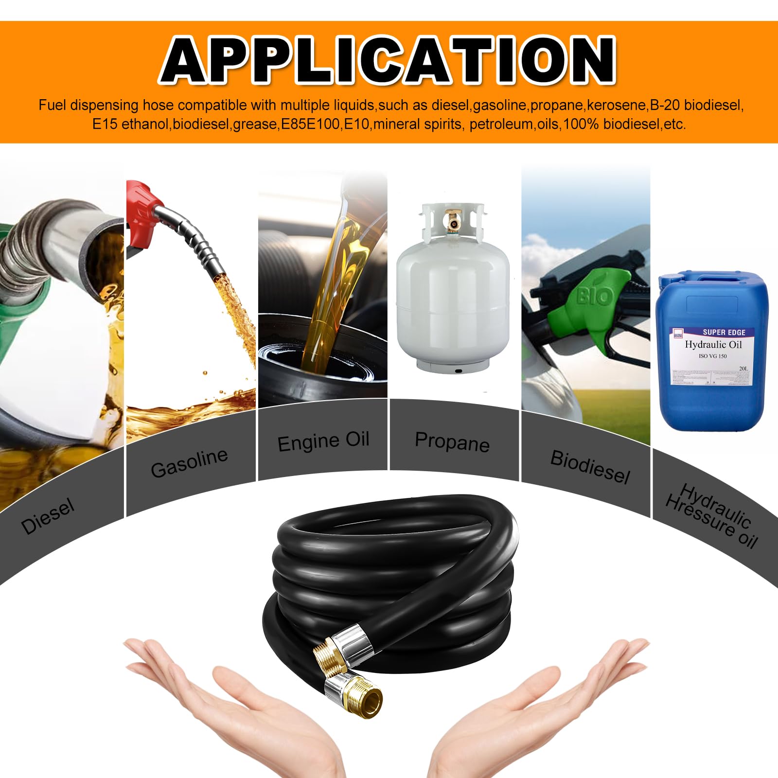 Caqeg easy-install quick-connect fuel hose features simplify setup.