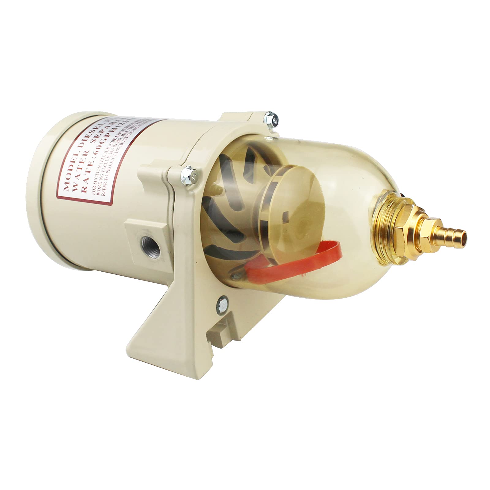 caqeg fuel water separator 500fg-500fh max flow 60 GPH supports steady filtration.