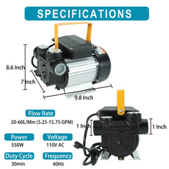 caqeg self-priming rotary pump close-up showing precise control.