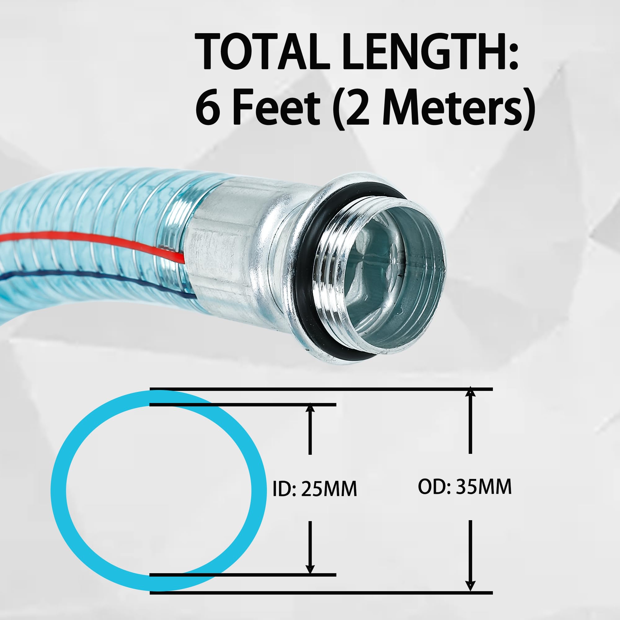 CAQEG suction hose with filter end ensures cleaner fuel flow and reduced pump wear.