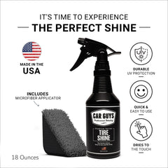 CAR GUYS Tire Shine Spray after application showing a protected look
