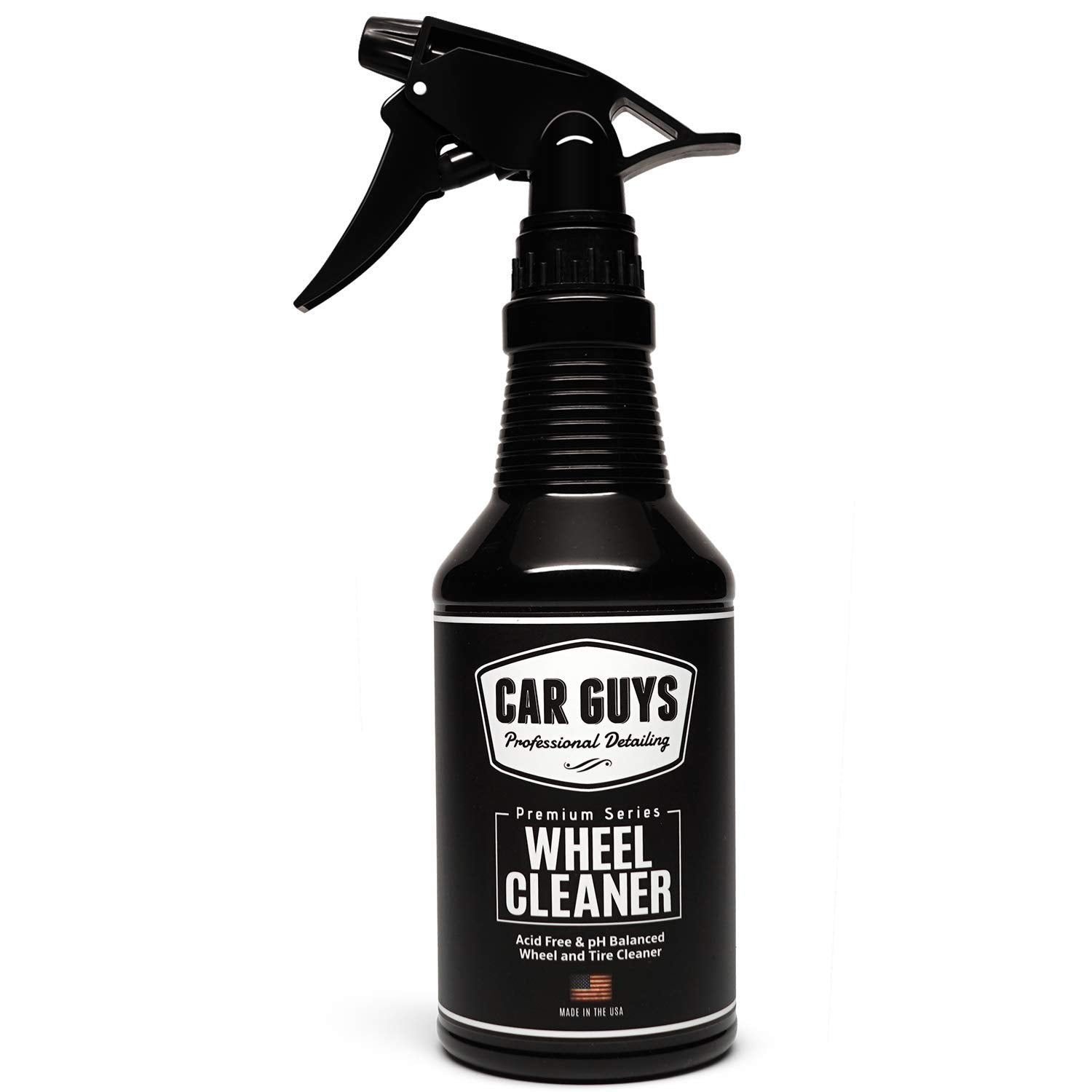 CAR GUYS Wheel Cleaner bottle closeup showing ready-to-spray gel for wheels