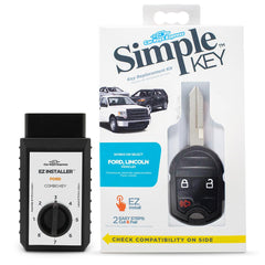 Car Keys Express simple key kit with 3-button keypad for DIY replacement.