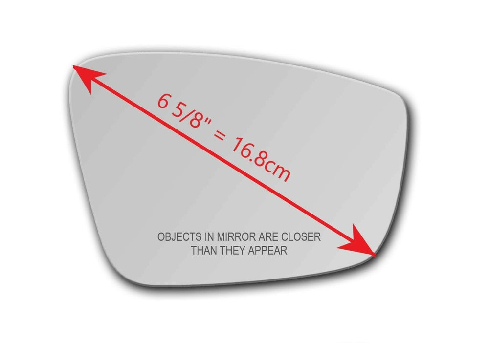 CAR MIRROR BAZAR Beetle RH glass for 2012-2019, reliable replacement with adhesive compatibility.