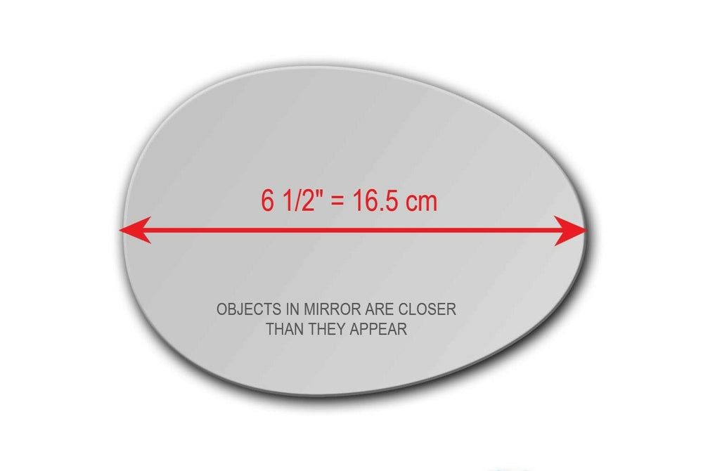 CAR MIRROR BAZAR shows a 16-5cm diagonal for proper fit