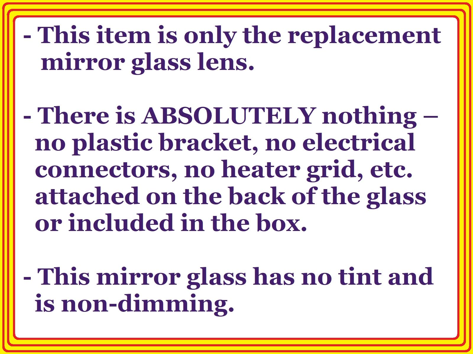CAR MIRROR BAZAR diagonal measure 6-5-8 inch ensures proper fit.
