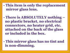 CAR MIRROR BAZAR diagonal measure 6-5-8 inch ensures proper fit.